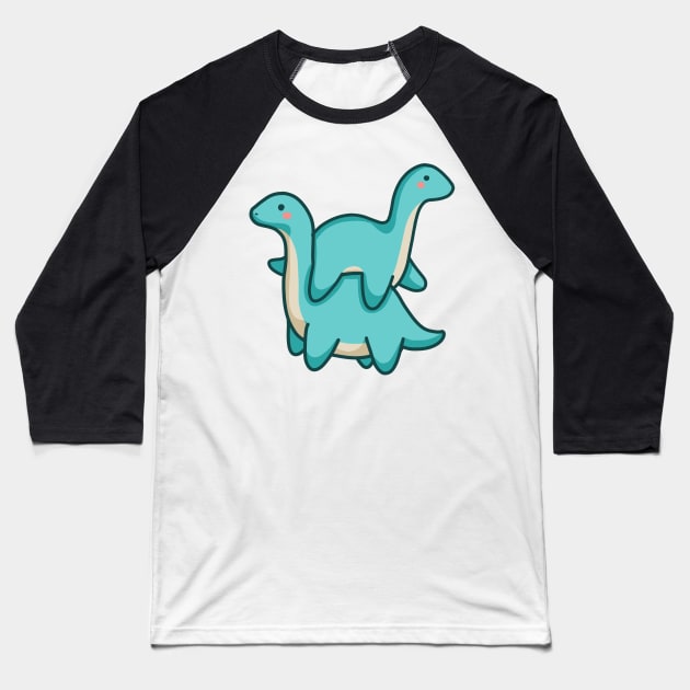 Stacked dinos, long neck, Dinosaurus. Baseball T-Shirt by hugadino